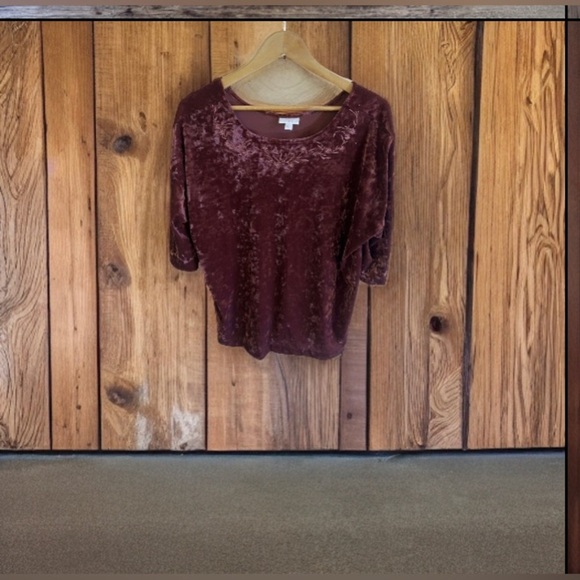 J.Jill Pinot Multi Embroidered Velvet Tunic Top Purple Size L - Picture 5 of 16